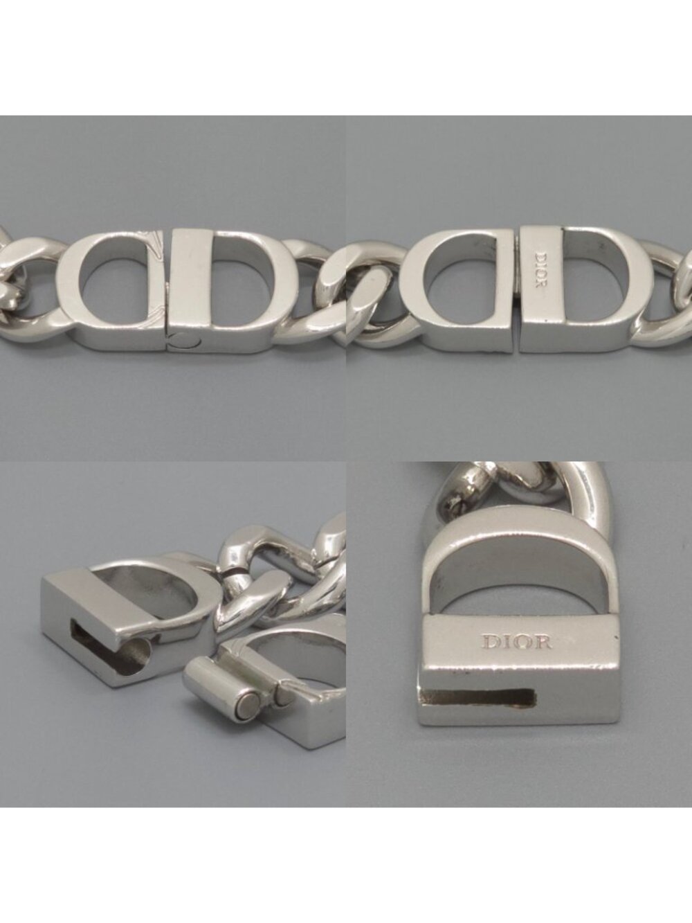 Dior CD Icon Chain Link Necklace 46 cm Silver - Picture 6 of 9